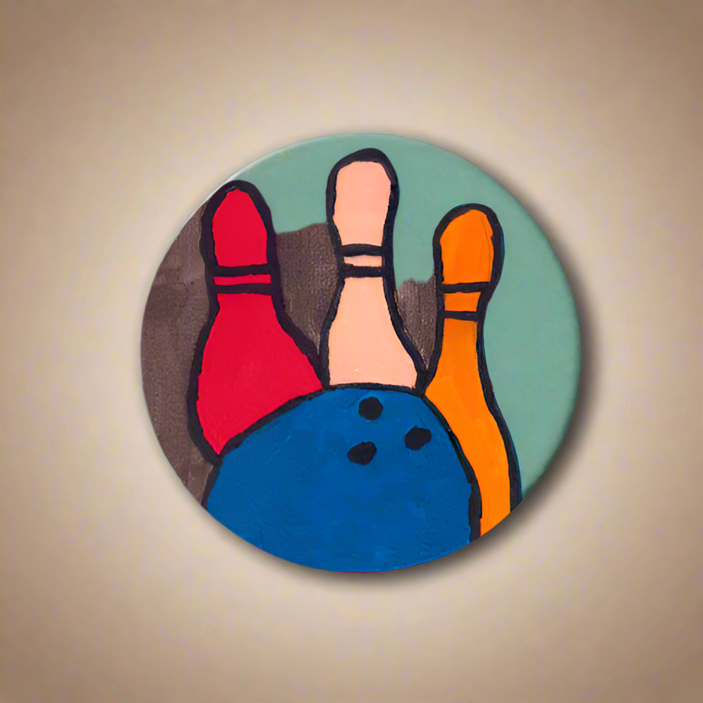 Bowling Button Pin