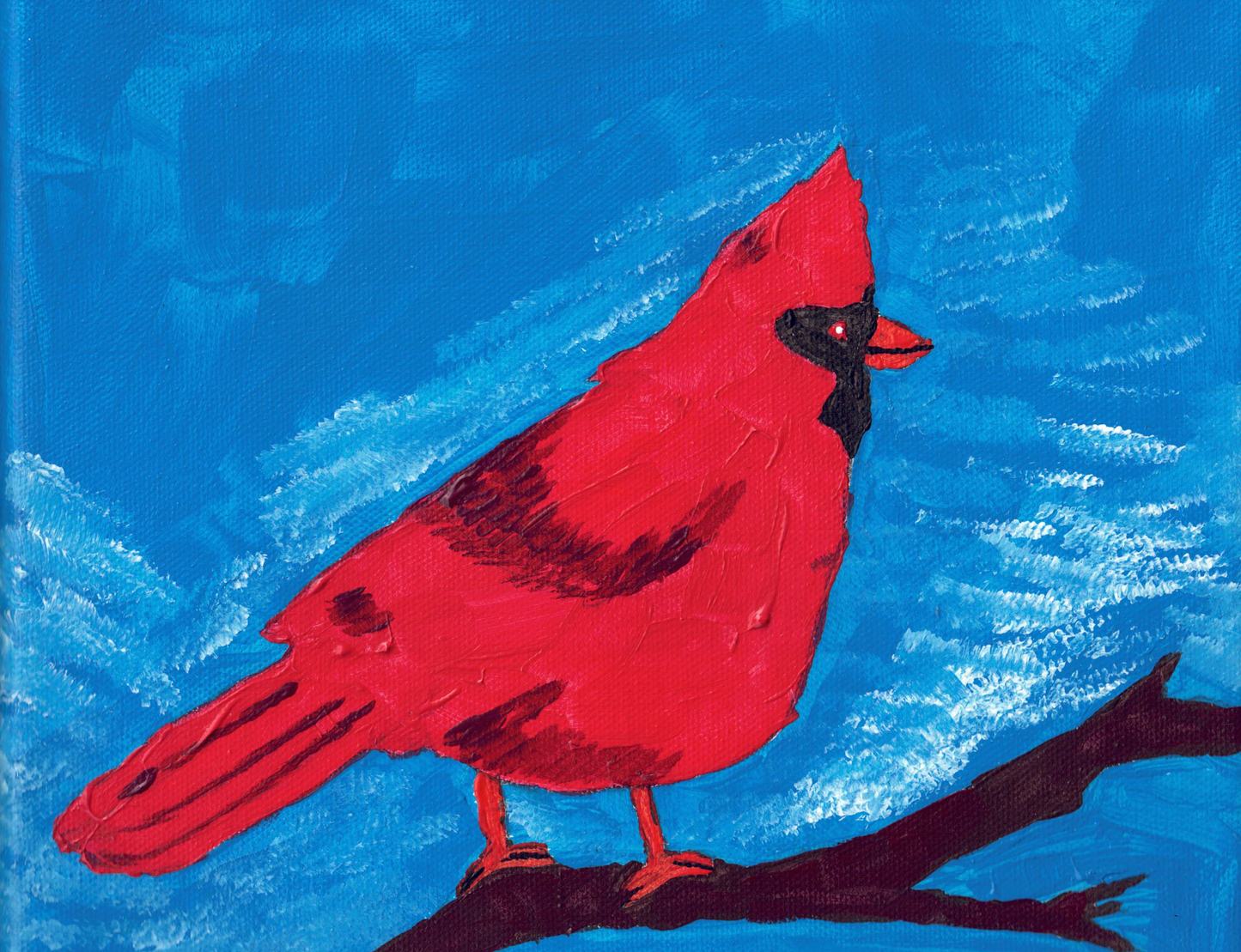 Red Cardinal on Tree Branch