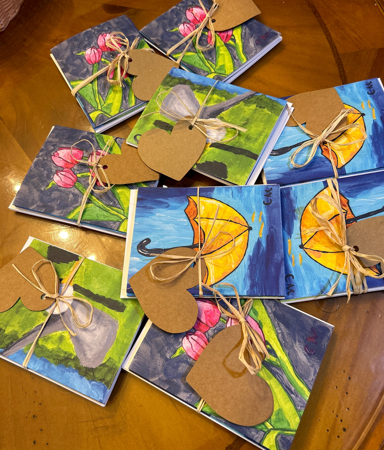 Note Card Bundles Tied with String